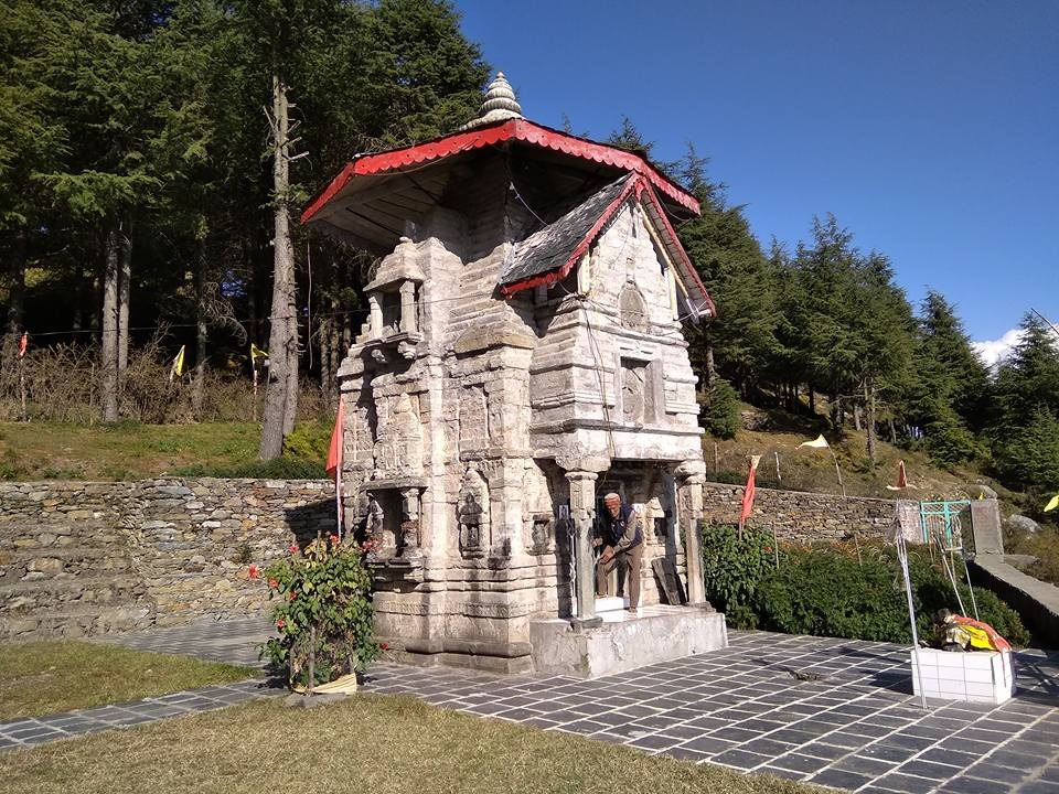 Sandhi Temple — ancient thousand-year-old stone sanctum in Dwat Mahadev Valley, Chamba