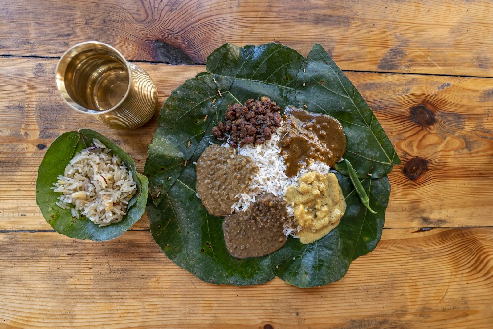 Satvik Himachali breakfast — Babru and Channa-puri — served at Parbatwaas Retreat dining